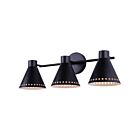 Canarm IVL1237A03BK Albie 3-lumières 180W Noir mat Lumière Vanité