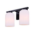 Canarm IVL1241A02BK Bram 2-lumières 60W Noir mat Lumière Vanité
