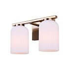 Canarm IVL1241A02GD Bram 2-lumières 60W Or Lumière Vanité