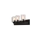 Luminaire de vanité Canarm HAMPTON IVL370A04BK-CL 240W 4 lumières noir mat