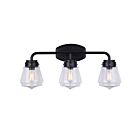 Luminaire de Vanité Canarm IVL682A03BK 3-Lumières Noir mat