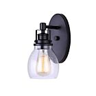 Luminaire de Vanité Canarm IVL705A01BK Carson 1-lumière 100w Noir mat