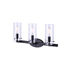 Vanity Light JONI Canarm IVL759A03BK 300W 3-Lumières Noir mat
