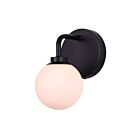 Applique murale Canarm ASHER IWF1105A01BK9 40W 1 lumière noir mat