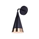 Canarm IWF1240A01BKG Noiré 60W Noir mat et or Applique murale