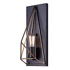 Applique murale Canarm IWL676A01BKG Greer 1-lumière 60w Noir mat et or