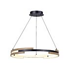 Canarm Yavin LCH283A24BKB Noir mat et marron brossé Lustre sur cordon LED