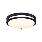Canarm LFM112A13BK-3CCT Gilda 26W Noir mat LED Plafonnier encastré CCT Sélectionnable