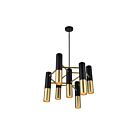 Lustre CWI Lighting Anem 1015P17-7-129 420W 7 lumières noir mat et or satiné