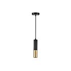 Suspendu CWI Lighting Anem 1015P2-1-129 60W 1 lumière noir mat et or satiné