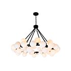 Lustre LED CWI Lighting Arya 1020P39-45-101 315W 45 lumières noir