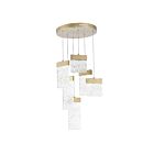 Lustre LED CWI Lighting Carolina 1090P16-6-620 50W feuille d'or