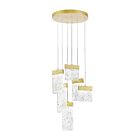 Lustre LED CWI Lighting Carolina 1090P16-6-620 50W feuille d'or
