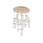 Lustre LED CWI Lighting Carolina 1090P32-16-620 140W feuille d'or