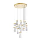 Lustre LED CWI Lighting Carolina 1090P32-16-620 140W feuille d'or