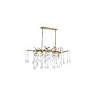 Lustre CWI Lighting Anita 1094P47-10-620 400W 10 lumières feuille d'or