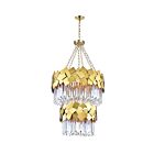 Lustre CWI Lighting Panache 1100P24-10-169 600W 10 lumières médaillon or