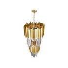 Suspendu CWI Lighting Deco 1112P12-4-169 240W 4 lumières médaillon or
