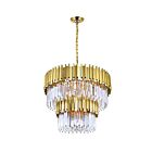 Lustre CWI Lighting Deco 1112P32-12-169 720W 12 lumières médaillon or