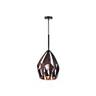 Suspendu CWI Lighting Oxide 1114P12-1-271 60W 1 lumière noir + cuivre