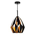 Suspendu CWI Lighting Oxide 1114P12-1-271 60W 1 lumière noir + cuivre