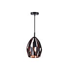 Suspendu CWI Lighting Oxide 1114P8-1-271 60W 1 lumière noir + cuivre