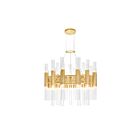 Lustre CWI Lighting Orgue 1120P20-42-602 210W 42 lumières or satiné