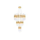 Lustre CWI Lighting Orgue 1120P32-123-602 615W 123 lumières or satiné