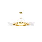 Lustre CWI Lighting Collar 1121P48-28-602 1120W 28 lumières or satiné