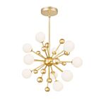 Lustre CWI Lighting Element 1125P24-11-268 77W 11 lumières soleil d'or