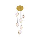 Lustre CWI Lighting Da Vinci 1153P24-6-169 42W 6 lumières laiton
