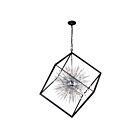 Lustre CWI Lighting Starburst 1178P44-20-601 800W 20 lumières chrome et noir