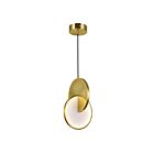 CWI Lighting Tranche 1206P10-1-629 Laiton brossé 1-Lumière Suspendu LED 8W
