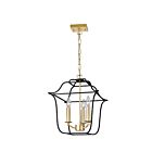 Suspendu CWI Lighting Tudor 1223P12-3-602 180W 3 lumières or satiné et noir