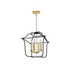 Lustre CWI Lighting Tudor 1223P20-6-602 360W 6 lumières or satiné et noir