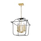 Lustre CWI Lighting Tudor 1223P20-6-602 360W 6 lumières or satiné et noir