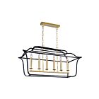 Lustre CWI Lighting Tudor 1223P36-6-602 360W 6 lumières or satiné et noir