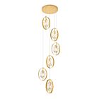 Lustre CWI Lighting Iris 1224P21-6-625 240W 6 lumières laiton