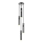 Mini Suspendu CWI Lighting 1225P9-4-613 4-lumières 80W Nickel Poli