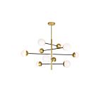 Lustre CWI Lighting Compass 1226P38-10-169 50W 10 lumières médaillon or