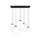 Lustre CWI Lighting Hoops 1273P44-5-101-RC 210W 5 lumières noir
