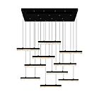 CWI Lighting Stagger 1588P48-10-101 Noir 100W Lustre