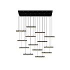 CWI Lighting Stagger 1588P60-14-101 Noir 140W Lustre