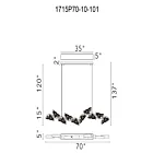 CWI Lighting 1715P70-10-101 45W Laiton LED Lustre