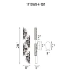CWI Lighting 1715W8-4-101 24W Noir LED Applique murale