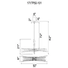 CWI Lighting 1717P50-101 30W Laiton LED Lustre