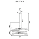 CWI Lighting 1717P72-624 45W Laiton LED Lustre