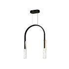 CWI Lighting 1725P22-2-101 Curva 16W 22" Noir Lustre CCT sélectionnable