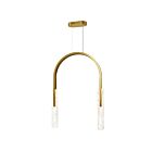 CWI Lighting 1725P22-2-624 Curva 16W 22" Laiton Lustre CCT sélectionnable