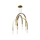 CWI Lighting 1725P38-6-624 Curva 35W 38" Noir Lustre CCT sélectionnable